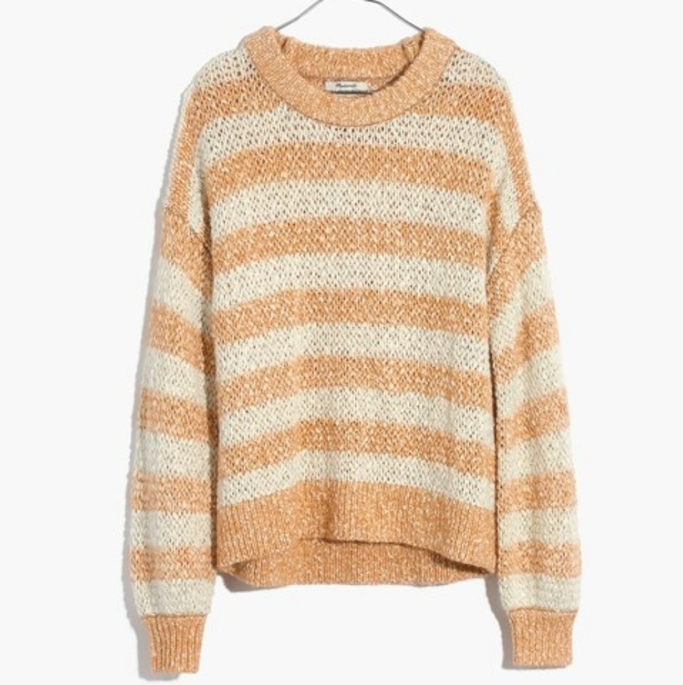 Madewell Baez Pullover Sweater in Stripe